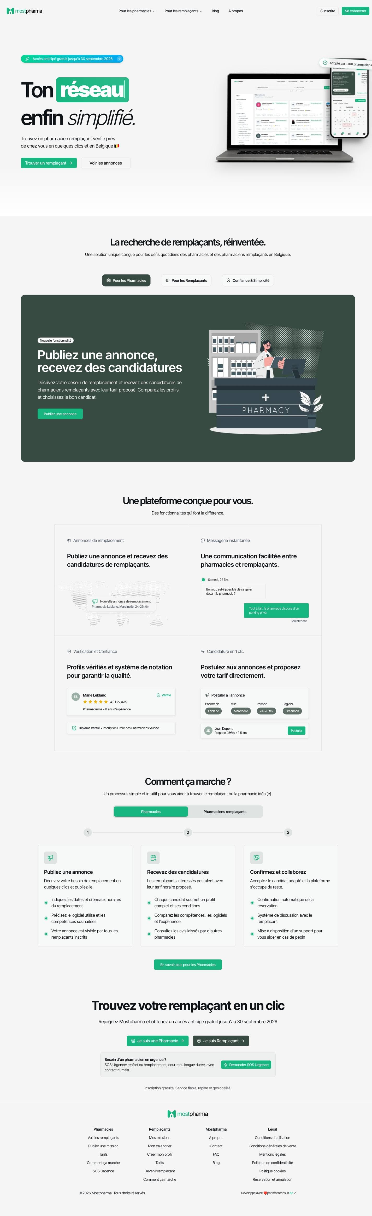 Capture du site mostpharma.be
